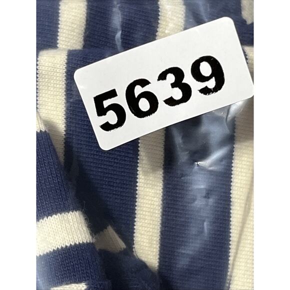 Vineyard Vines Girls Large 14 Funnel Neck Stripe Knit Dress Blue White Cotton - Picture 16 of 16